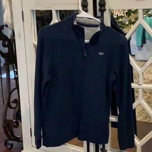 Vineyard Vines Boys Quarter zip - Navy Blue - Medium (12-14) NWOT